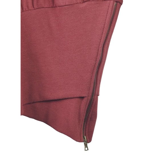 Young Fabulous & Broke Zippered Asymmetrical Hem Turtle Neck Sweater Dress Sz M - Picture 7 of 12